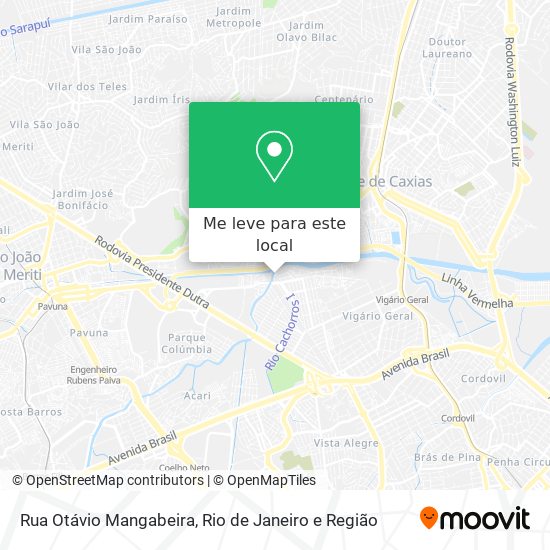 Rua Otávio Mangabeira mapa