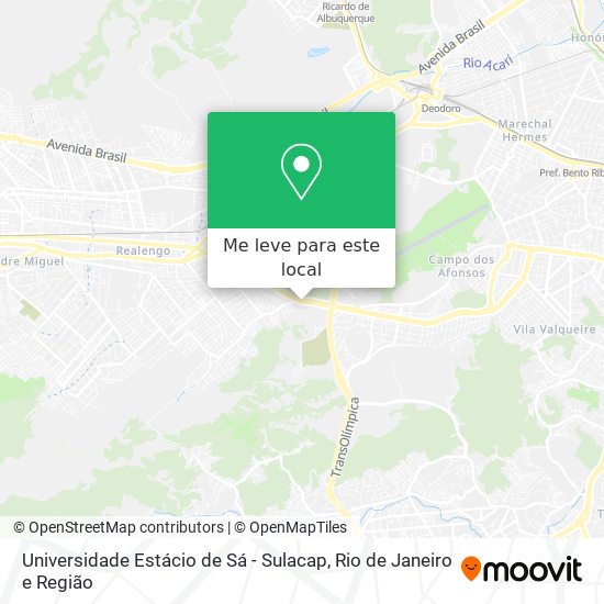 Universidade Estácio de Sá - Sulacap mapa