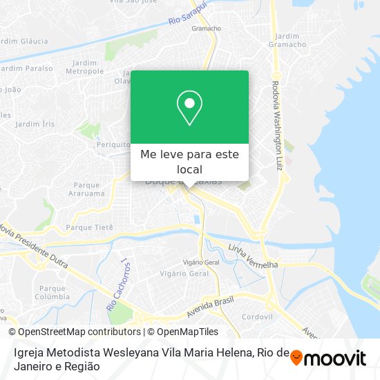 Igreja Metodista Wesleyana Vila Maria Helena mapa