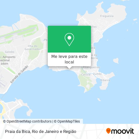 Praia da Bica mapa