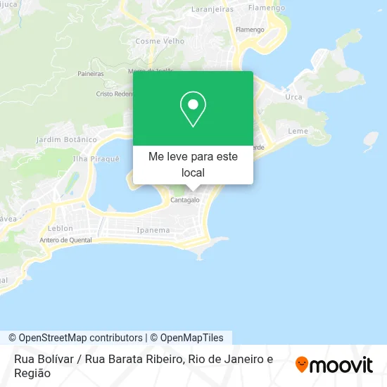Rua Bolívar / Rua Barata Ribeiro mapa