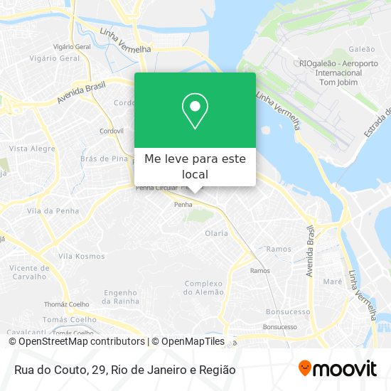 Rua do Couto, 29 mapa