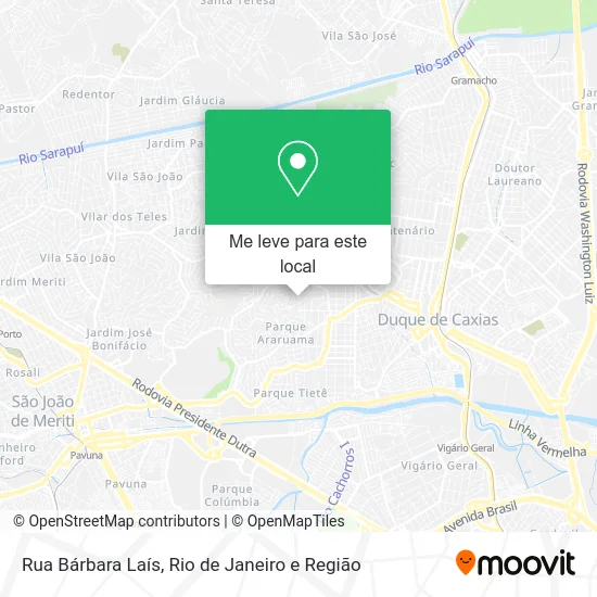 Rua Bárbara Laís mapa