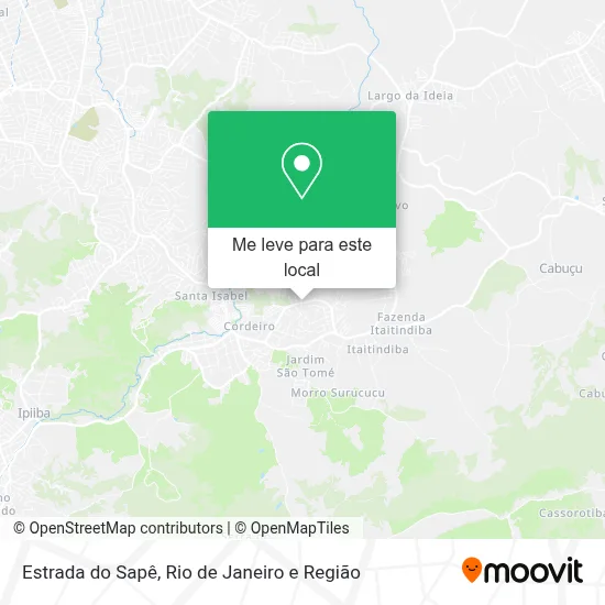 Estrada do Sapê mapa