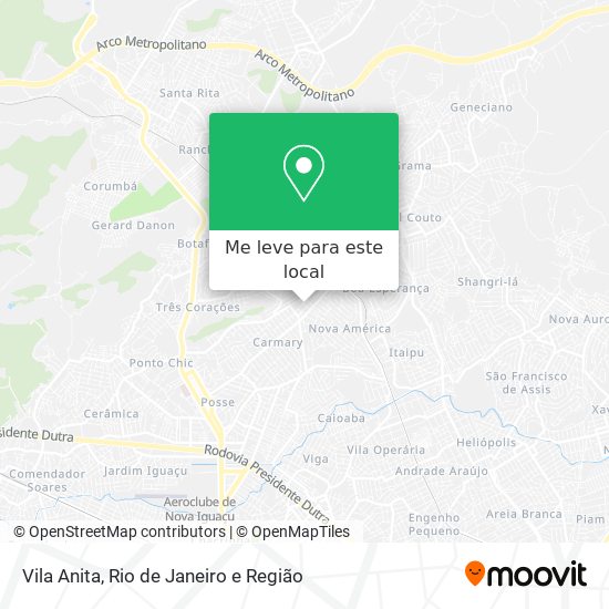Vila Anita mapa