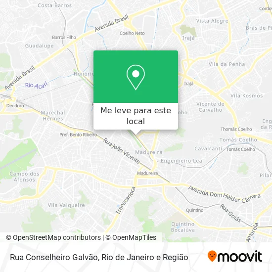 Rua Conselheiro Galvão mapa