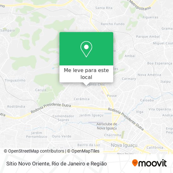 Sítio Novo Oriente mapa