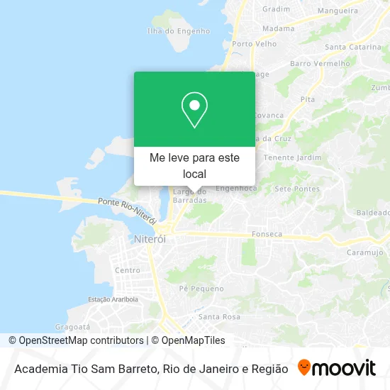 Academia Tio Sam Barreto mapa