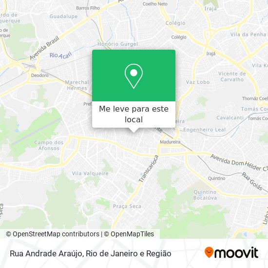 Rua Andrade Araújo mapa