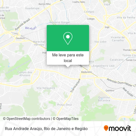 Rua Andrade Araújo mapa