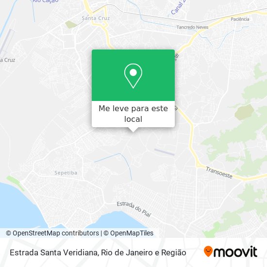 Estrada Santa Veridiana mapa