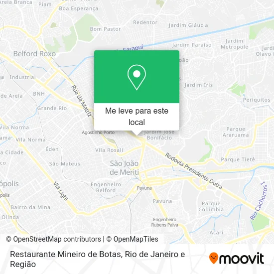 Restaurante Mineiro de Botas mapa