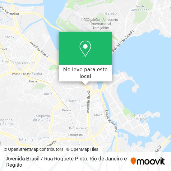 Avenida Brasil / Rua Roquete Pinto mapa