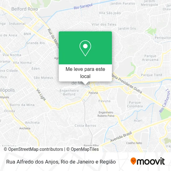 Rua Alfredo dos Anjos mapa