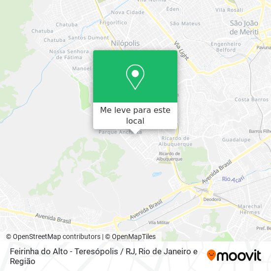 Feirinha do Alto - Teresópolis / RJ mapa