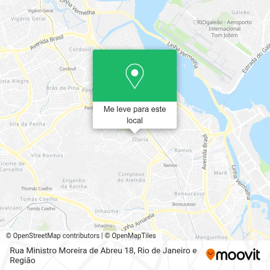 Rua Ministro Moreira de Abreu 18 mapa