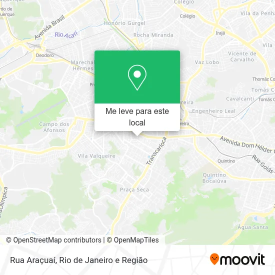 Rua Araçuaí mapa