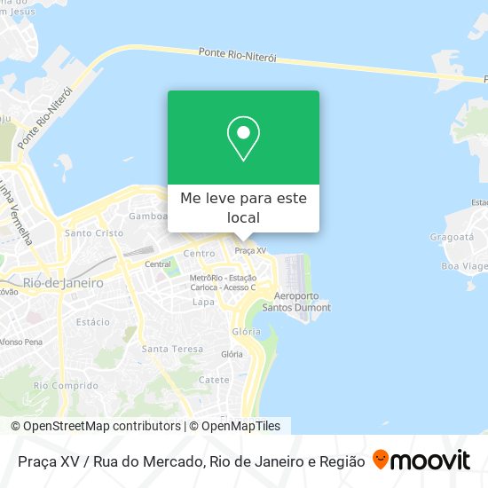 Praça XV / Rua do Mercado mapa