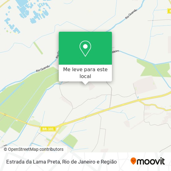 Estrada da Lama Preta mapa