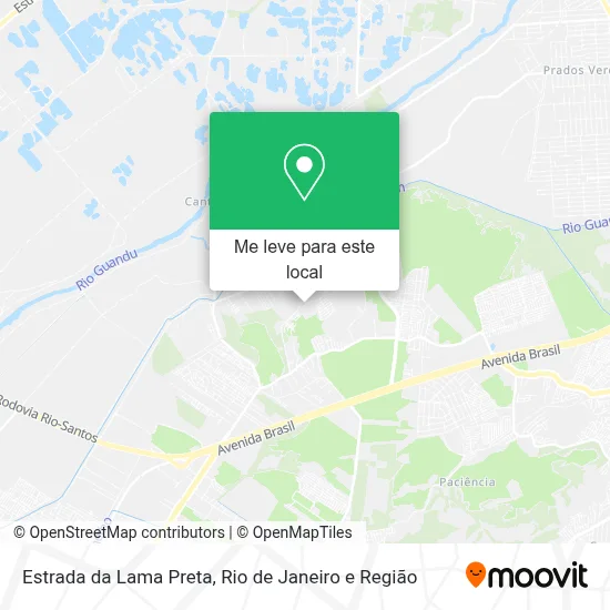 Estrada da Lama Preta mapa