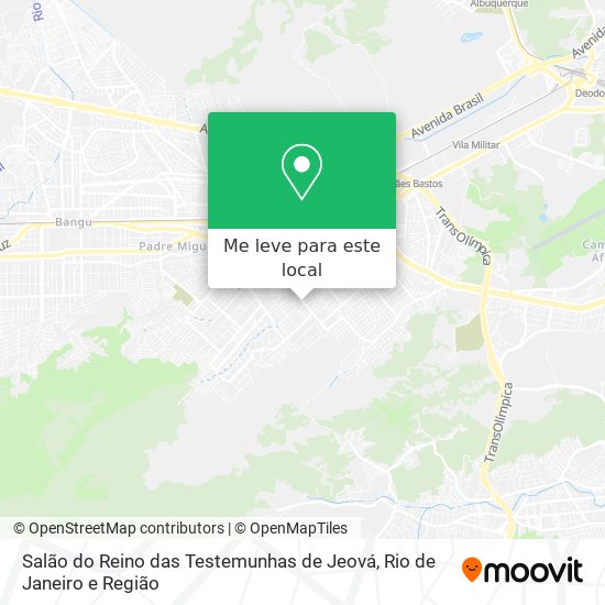 Salão do Reino das Testemunhas de Jeová mapa