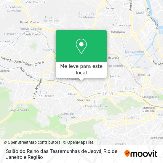 Salão do Reino das Testemunhas de Jeová mapa