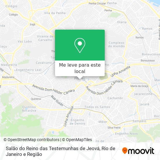 Salão do Reino das Testemunhas de Jeová mapa