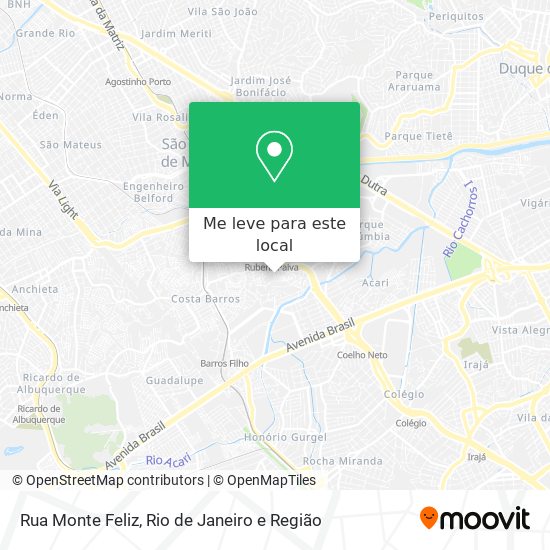 Rua Monte Feliz mapa