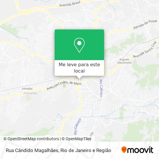 Rua Cândido Magalhães mapa