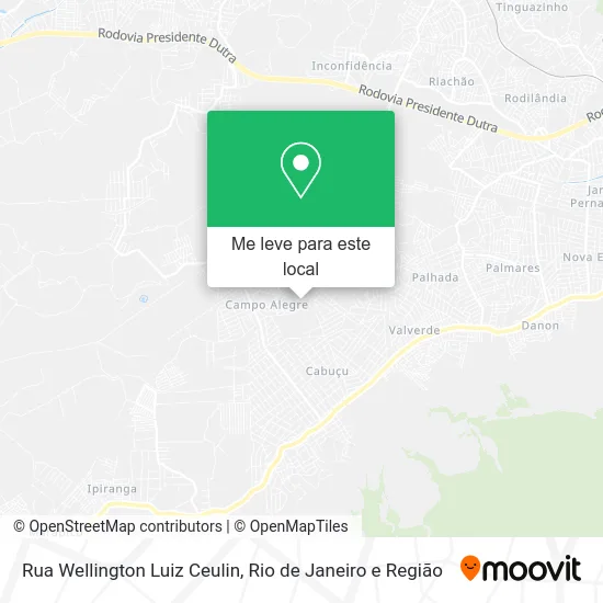 Rua Wellington Luiz Ceulin mapa