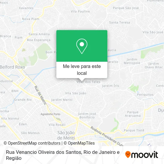 Rua Venancio Oliveira dos Santos mapa