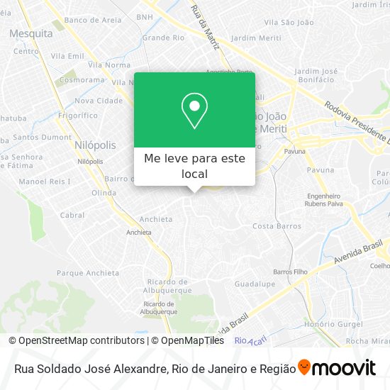 Rua Soldado José Alexandre mapa