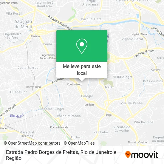 Estrada Pedro Borges de Freitas mapa