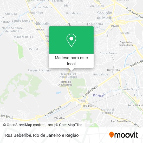 Rua Beberibe mapa