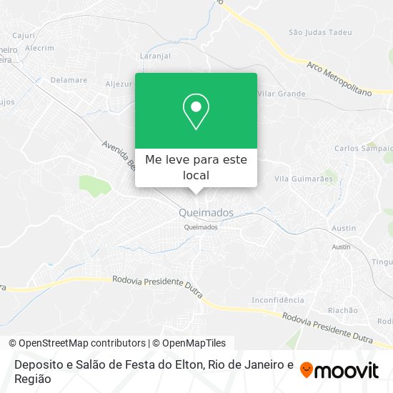 Deposito e Salão de Festa do Elton mapa