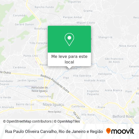 Rua Paulo Oliveira Carvalho mapa