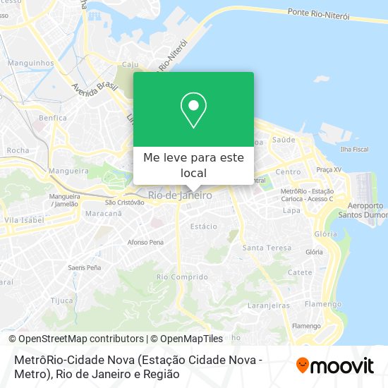 MetrôRio-Cidade Nova (Estação Cidade Nova - Metro) mapa