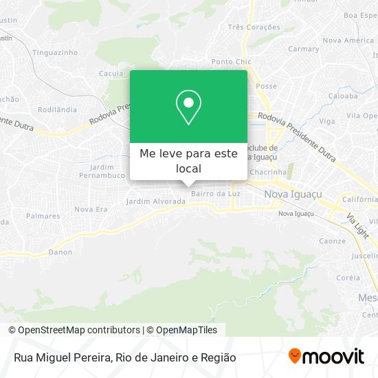 Rua Miguel Pereira mapa