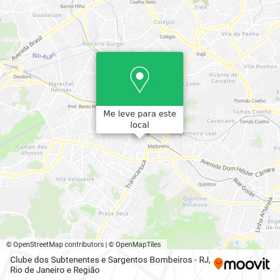 Clube dos Subtenentes e Sargentos Bombeiros - RJ mapa