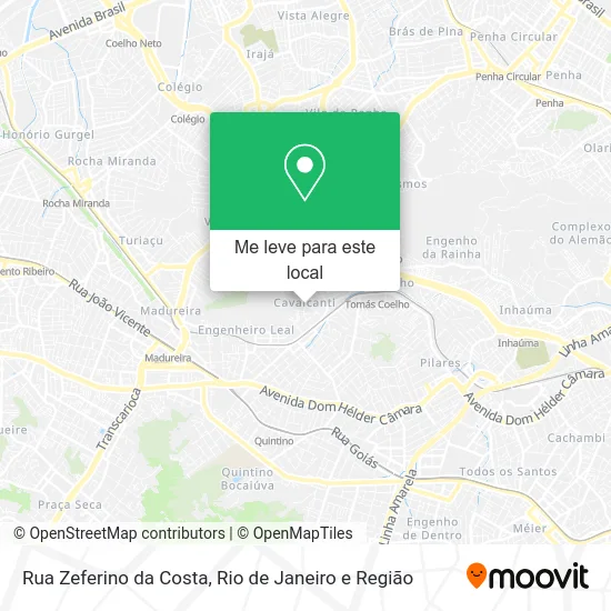 Rua Zeferino da Costa mapa