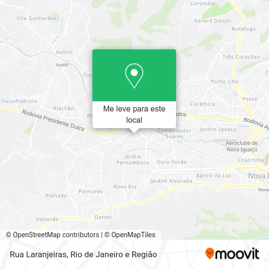 Rua Laranjeiras mapa
