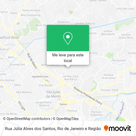 Rua Júlia Alves dos Santos mapa