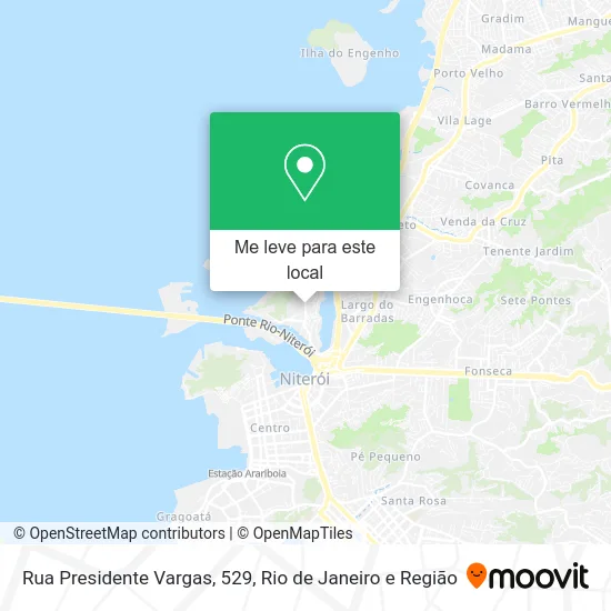 Rua Presidente Vargas, 529 mapa