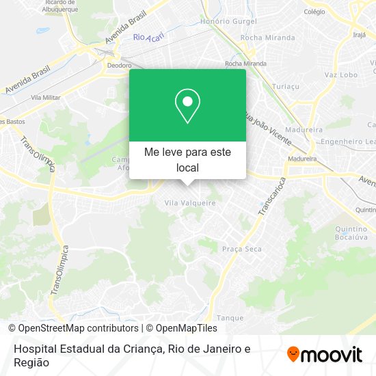 Hospital Estadual da Criança mapa