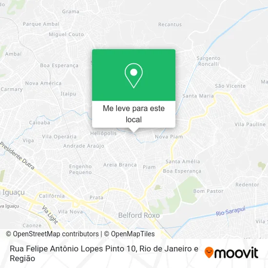 Rua Felipe Antônio Lopes Pinto 10 mapa