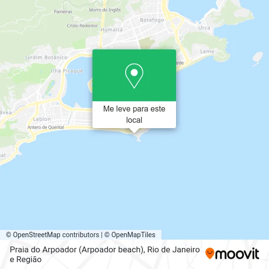 Praia do Arpoador (Arpoador beach) mapa