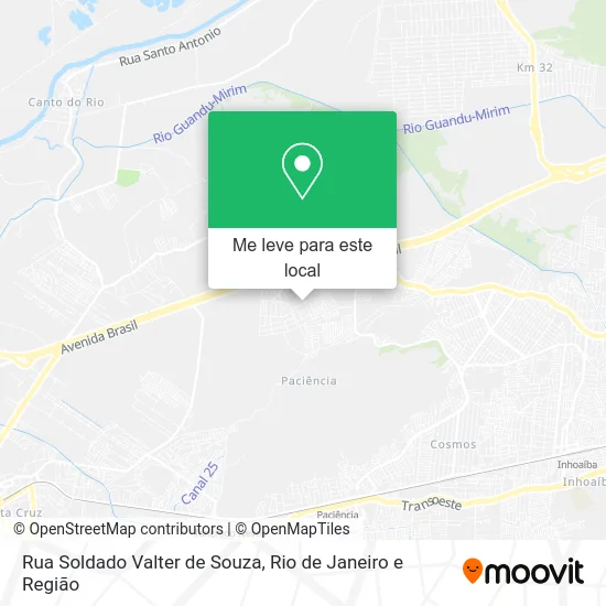 Rua Soldado Valter de Souza mapa