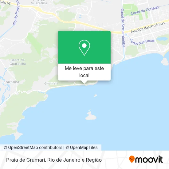Praia de Grumari mapa