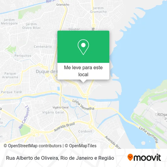 Rua Alberto de Oliveira mapa