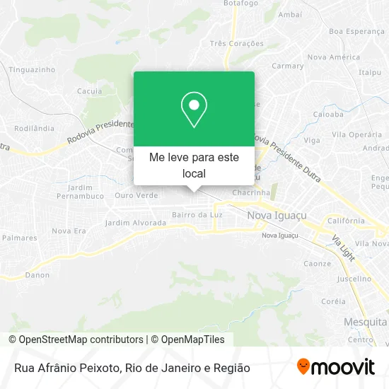 Rua Afrânio Peixoto mapa